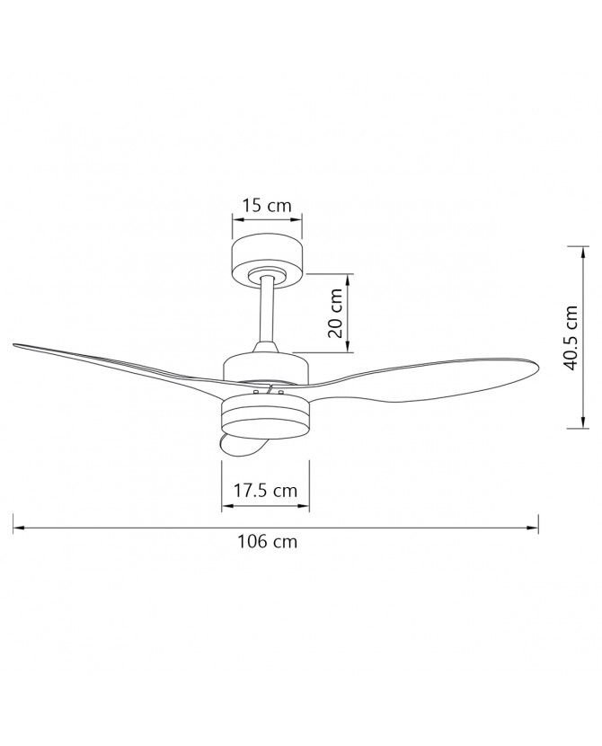 ventilador valcano blanco 107 cm 3 palas legend