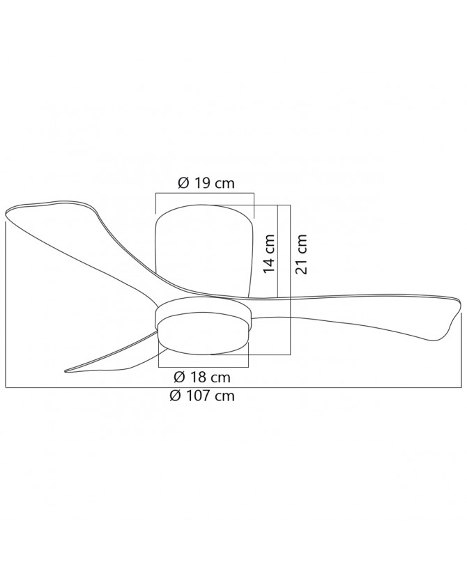 ventilador kent blanco 107cm 3 palas led 18w legend