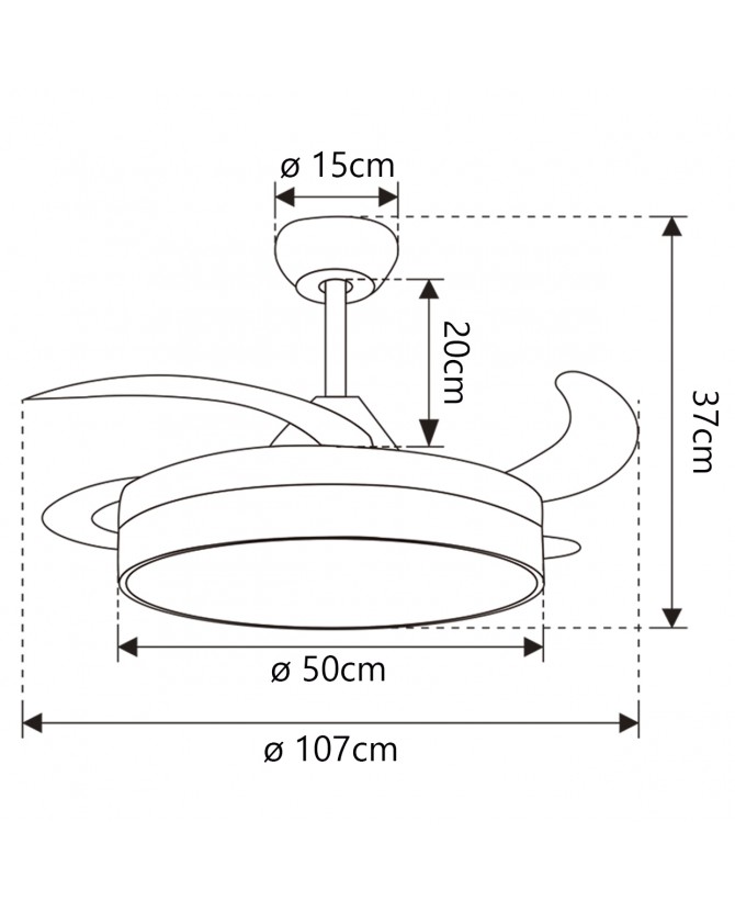 ventilador togo plata 50cms 3 palas legend